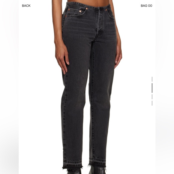 Levi’s Black 501 Mini Waist Jeans - Picture 3 of 5